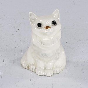 Hagen Renaker White Persian Cat Sitting Miniature Figurine